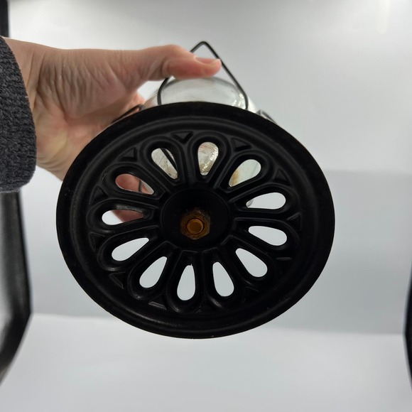 Vintage Glass Globe Tabletop Torch Oil Lamp Boho Cottage Core Fairy Garden - Picture 2 of 8